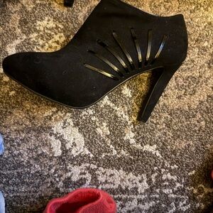 Elegant suede Black Women's Ankle Boots